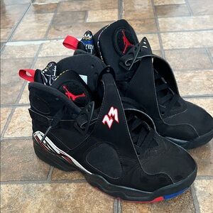 Jordan 8’s Playoffs 5Y Sneakers Black Red